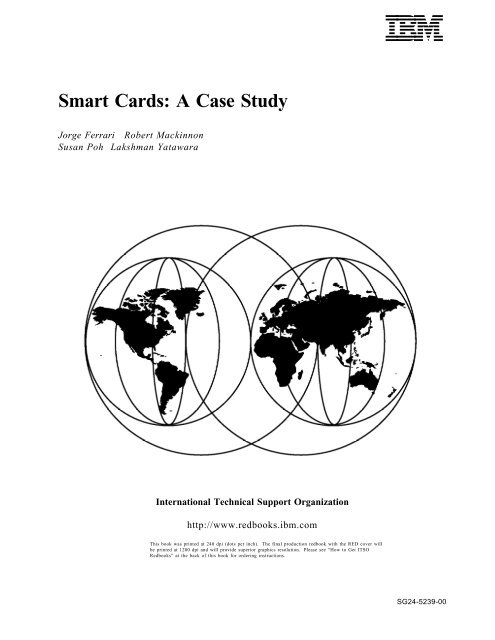 Smart Cards: A Case Study - IBM Redbooks